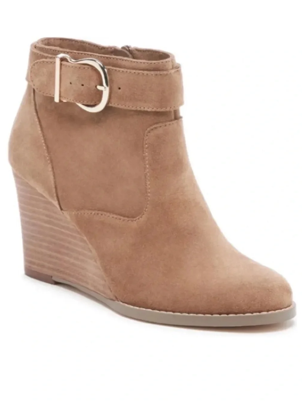 Sole society Peytal tan suede wedge ankle boots 9